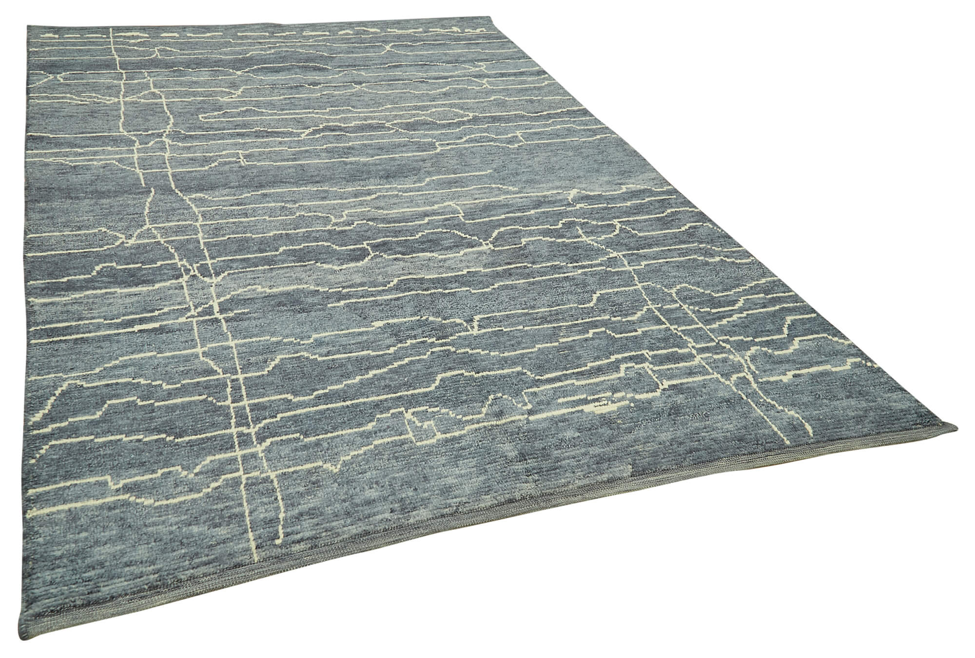 7x10 Blue Moroccan Rug - 39713