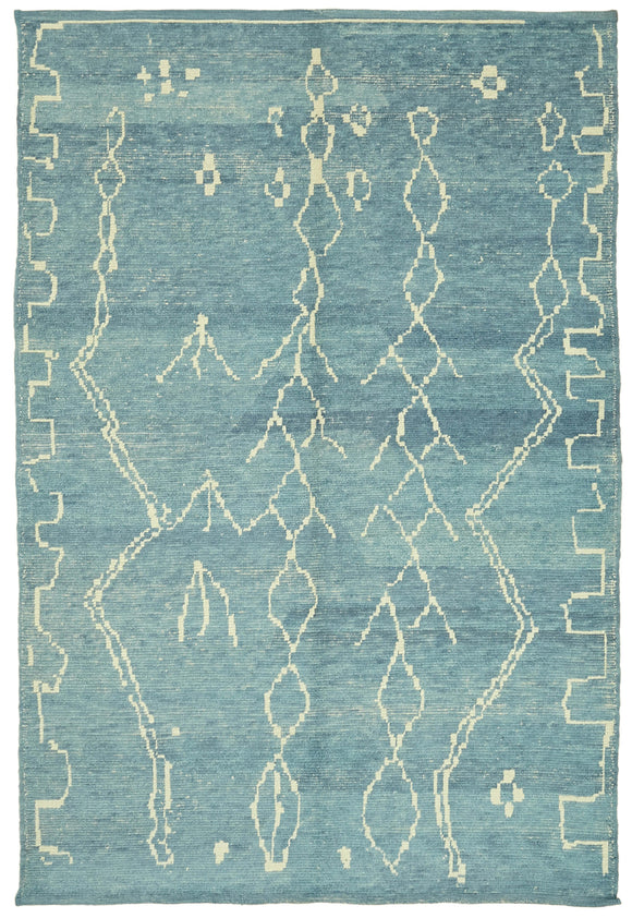 6x9 Blue Moroccan Rug - 39731