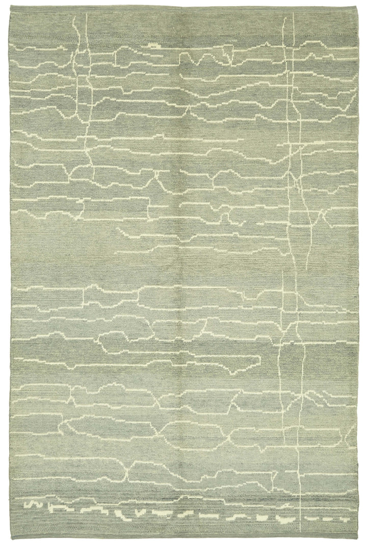 7x10 Grey Moroccan Rug - 39741