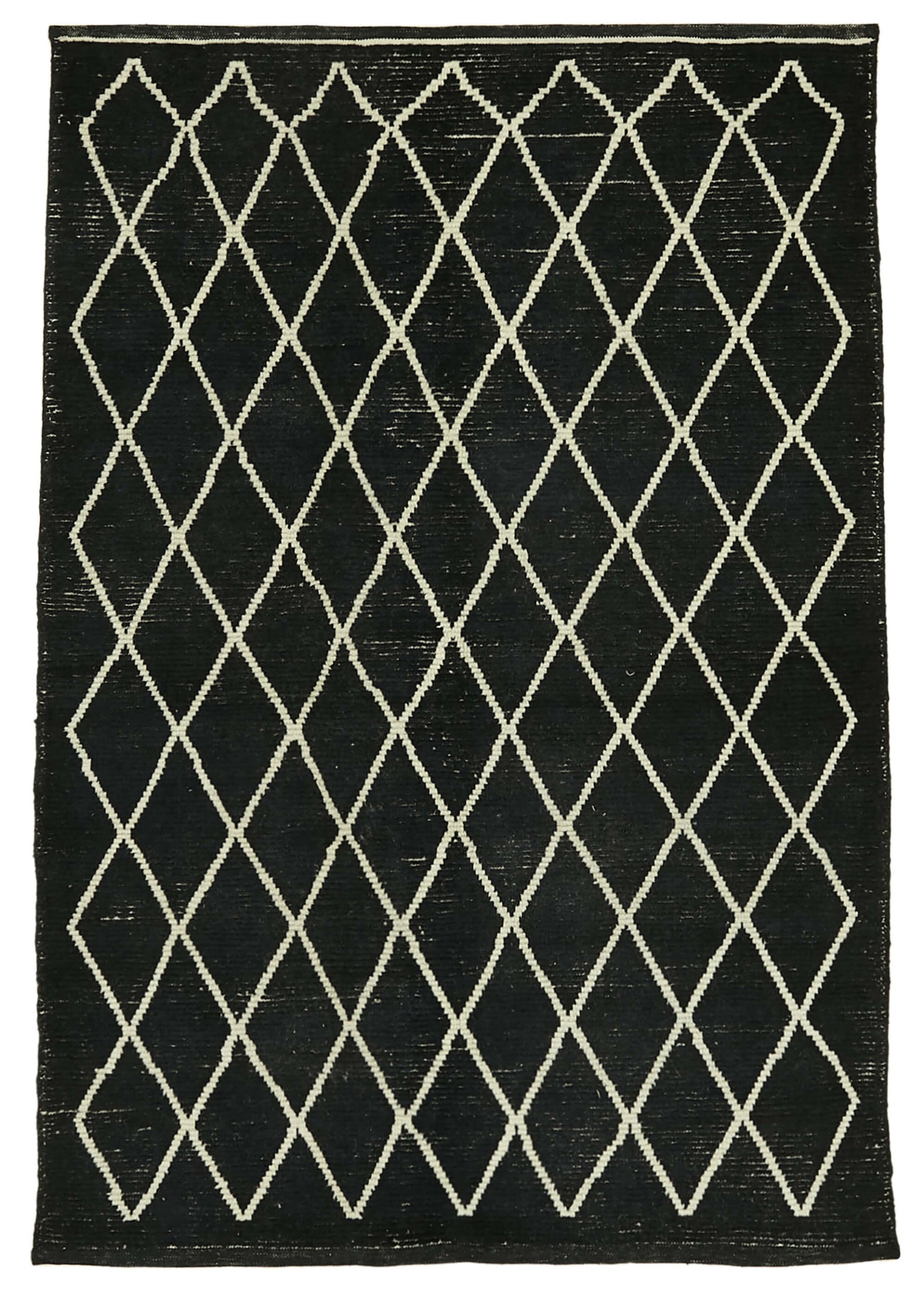 5x8 Black Moroccan Rug - 39772