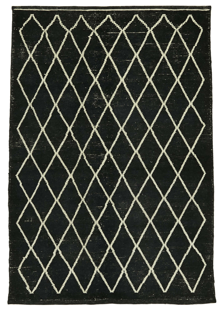 5x8 Black Moroccan Rug - 39772