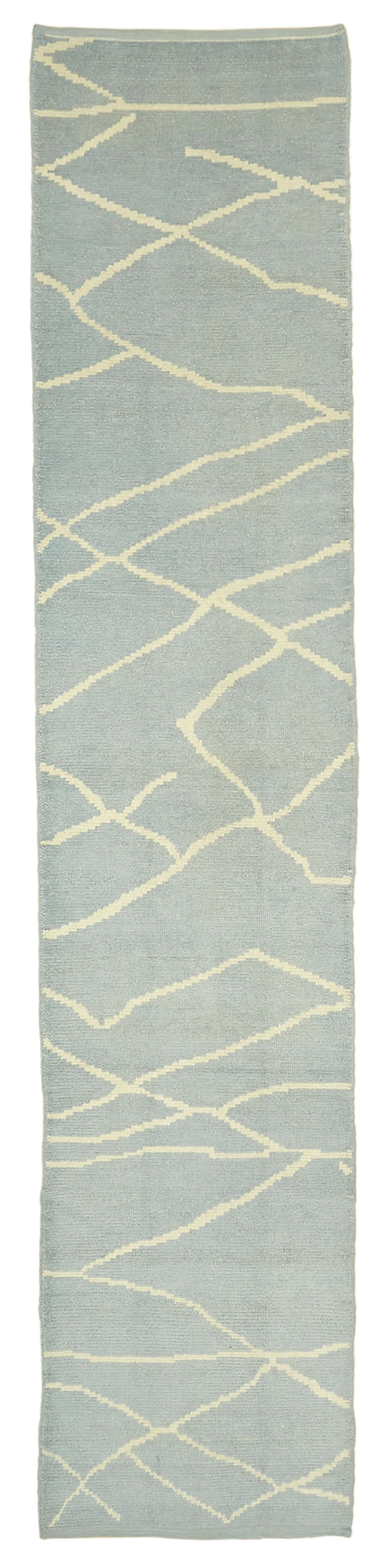3x14 Blue Moroccan Runner Rug - 39775
