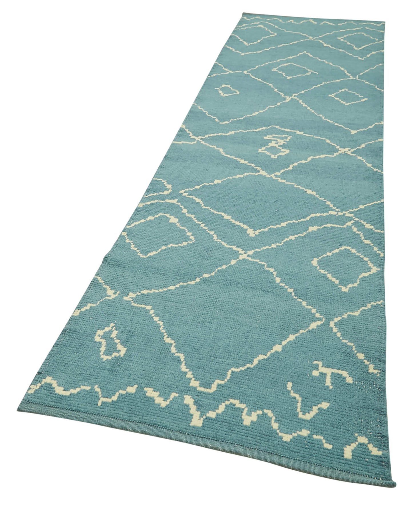 3x12 Blue Moroccan Runner Rug - 39784