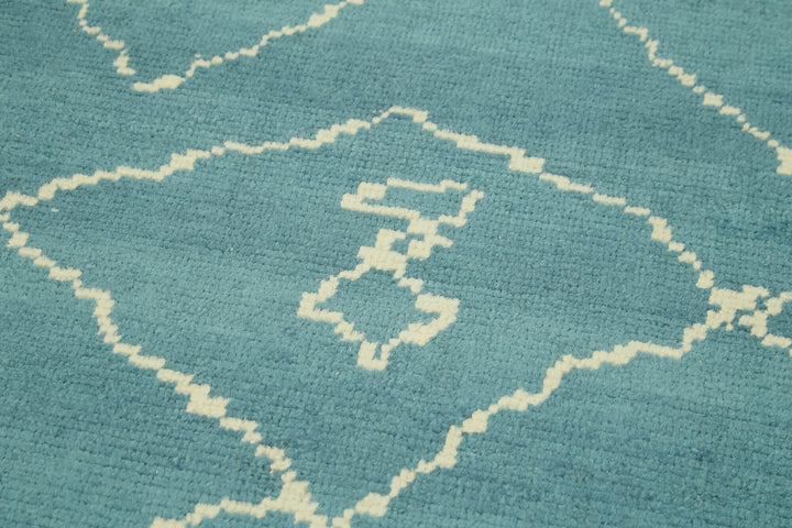 3x12 Blue Moroccan Runner Rug - 39784