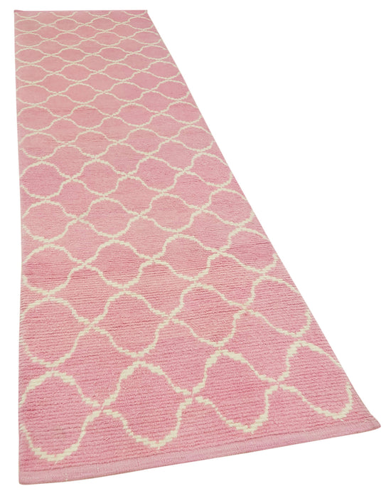 3x12 Pink Moroccan Runner Rug - 39790
