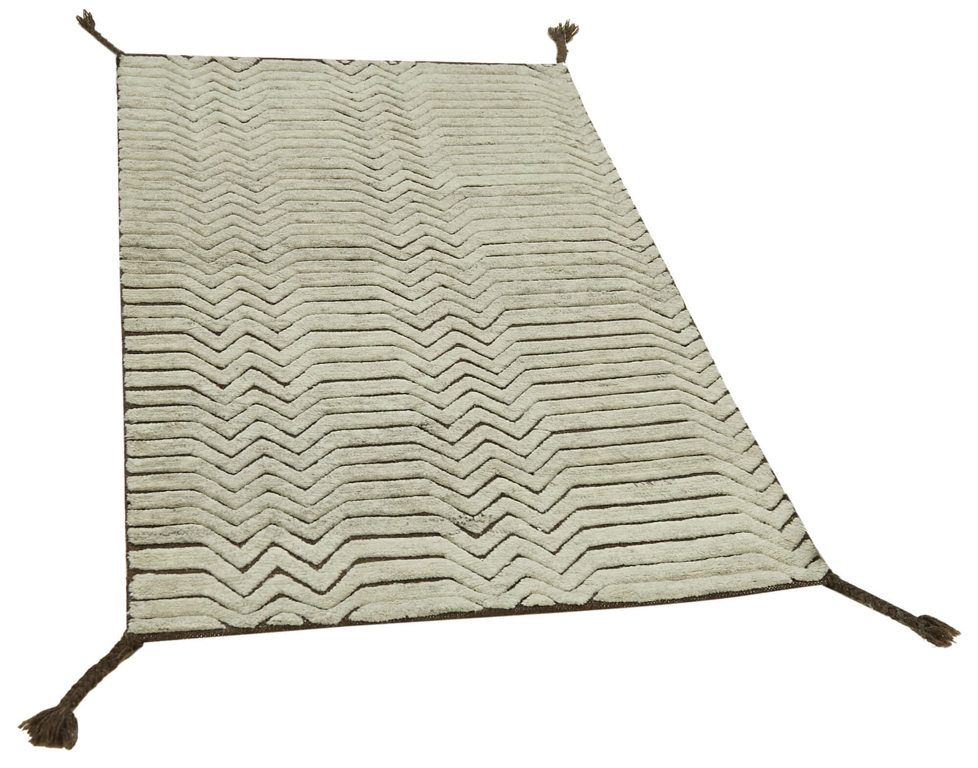 3x5 Beige Moroccan Runner Rug - 39798