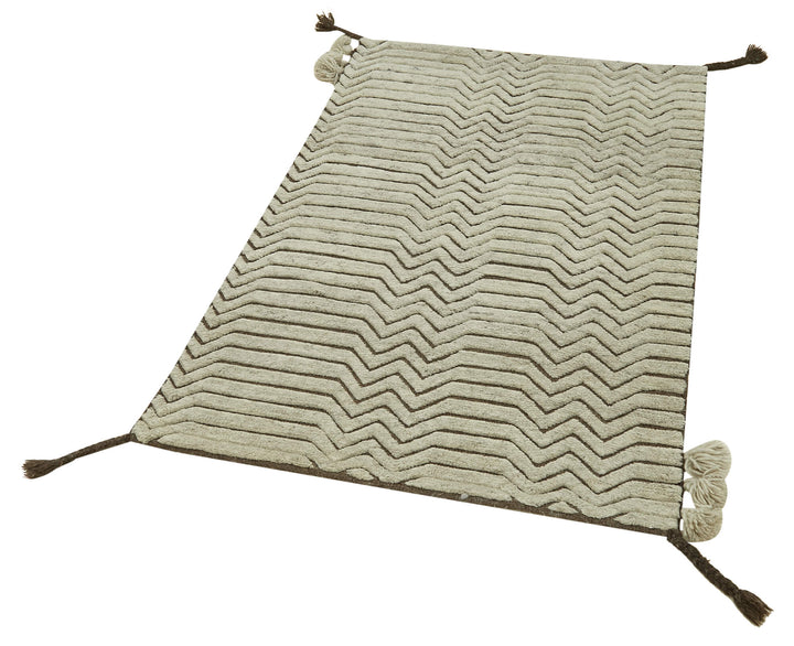 3x5 Beige Moroccan Runner Rug - 39802