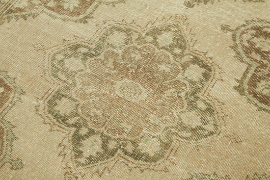 4x13 Beige Turkish Vintage Runner Rug - 39876