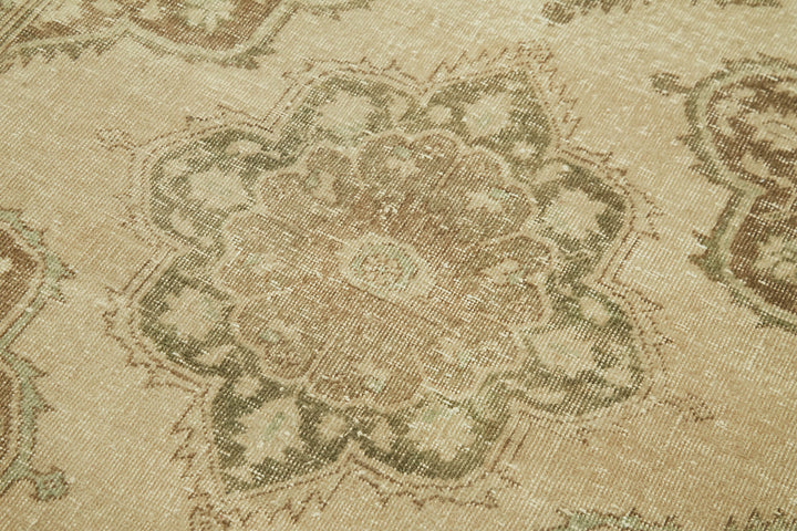 4x13 Beige Turkish Vintage Runner Rug - 39876