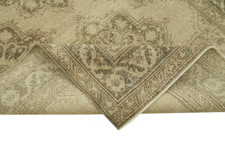 4x13 Beige Turkish Vintage Runner Rug - 39876