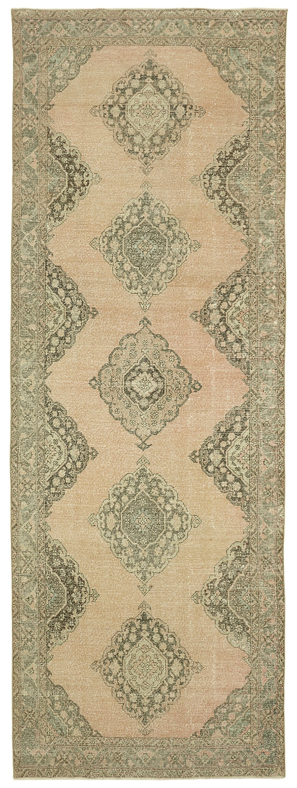 5x13 Beige Turkish Vintage Runner Rug - 39877