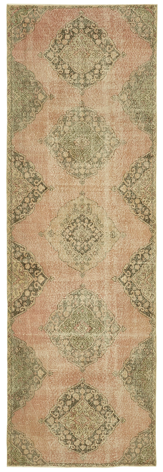 4x11 Beige Turkish Vintage Runner Rug - 39878