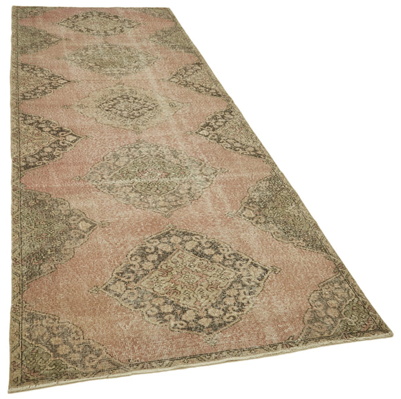 4x11 Beige Turkish Vintage Runner Rug - 39878