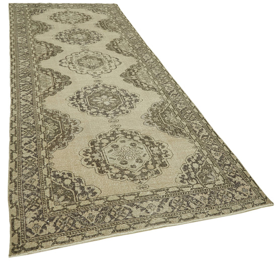 5x13 Beige Turkish Vintage Runner Rug - 39879