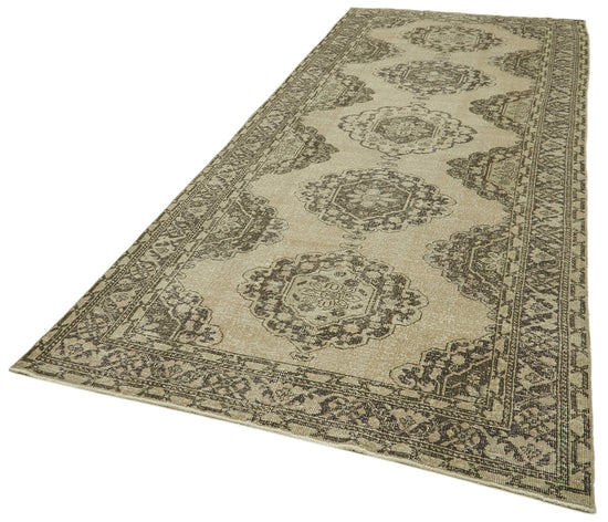5x13 Beige Turkish Vintage Runner Rug - 39879