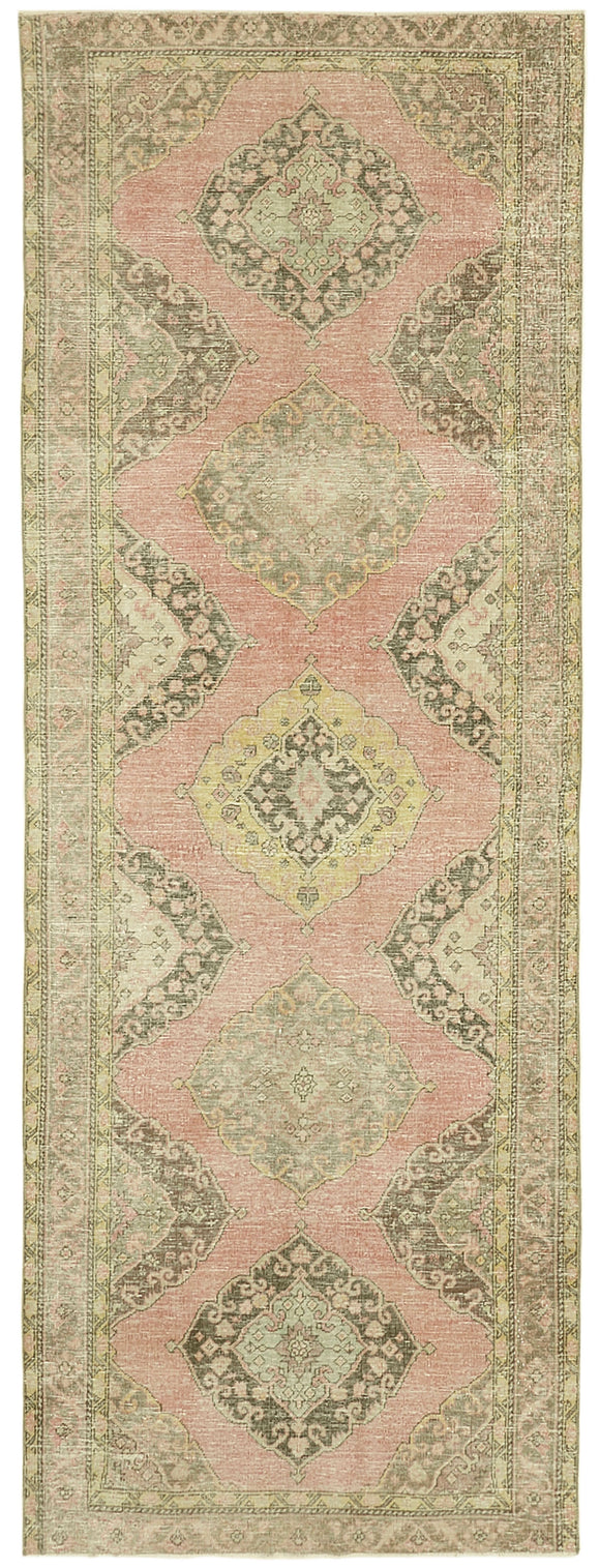 5x12 Beige Turkish Vintage Runner Rug - 39883