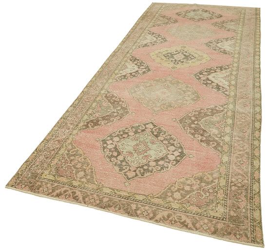 5x12 Beige Turkish Vintage Runner Rug - 39883