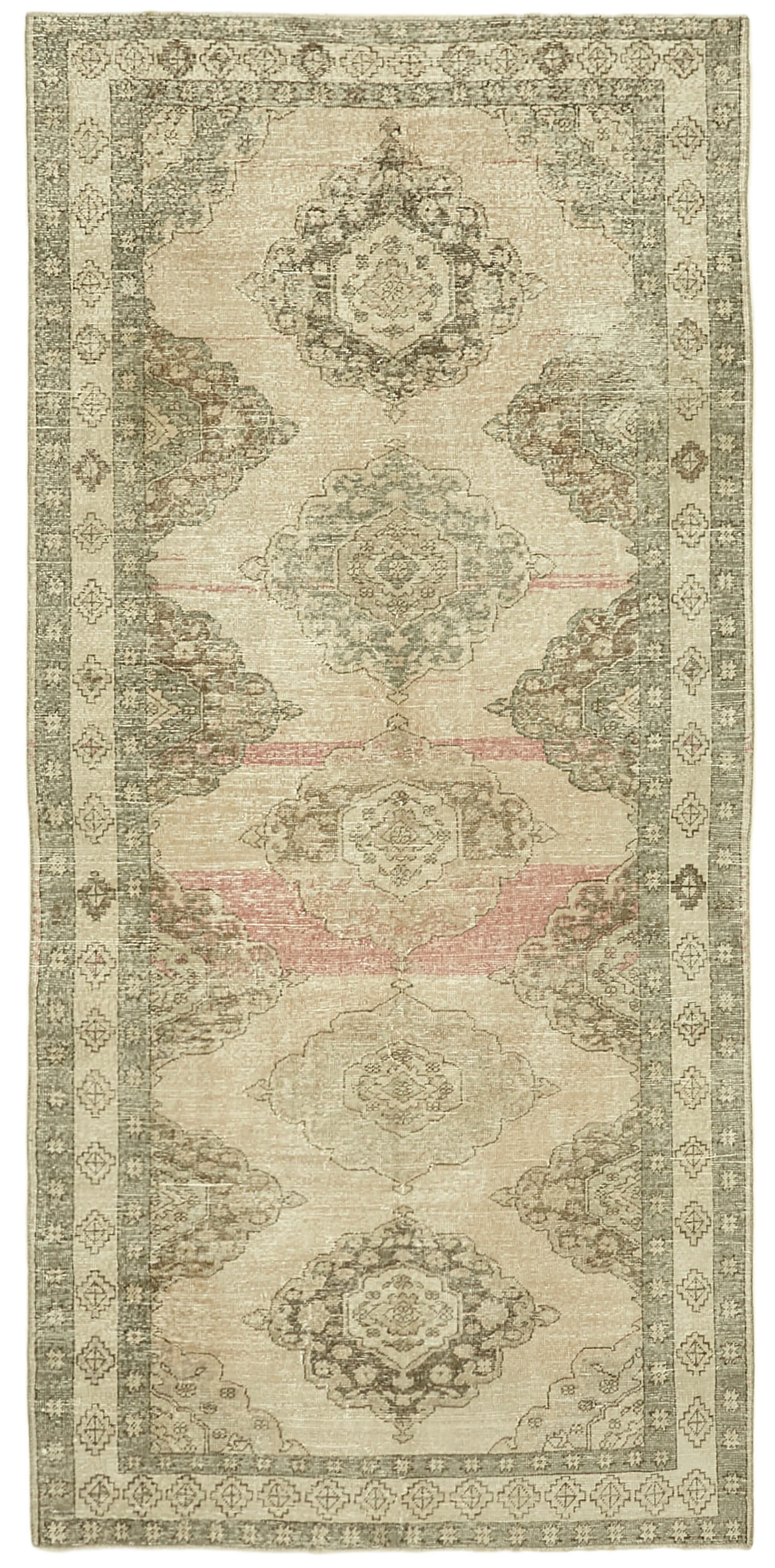 5x11 Beige Turkish Vintage Runner Rug - 39884