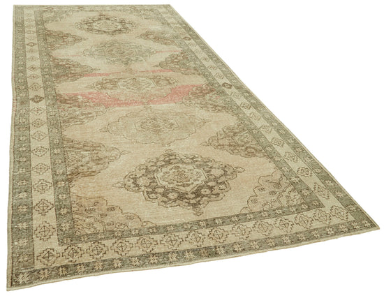 5x11 Beige Turkish Vintage Runner Rug - 39884