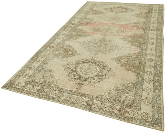 5x11 Beige Turkish Vintage Runner Rug - 39884