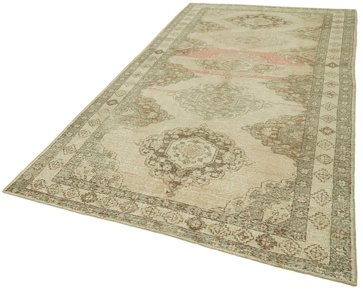 5x11 Beige Turkish Vintage Runner Rug - 39884