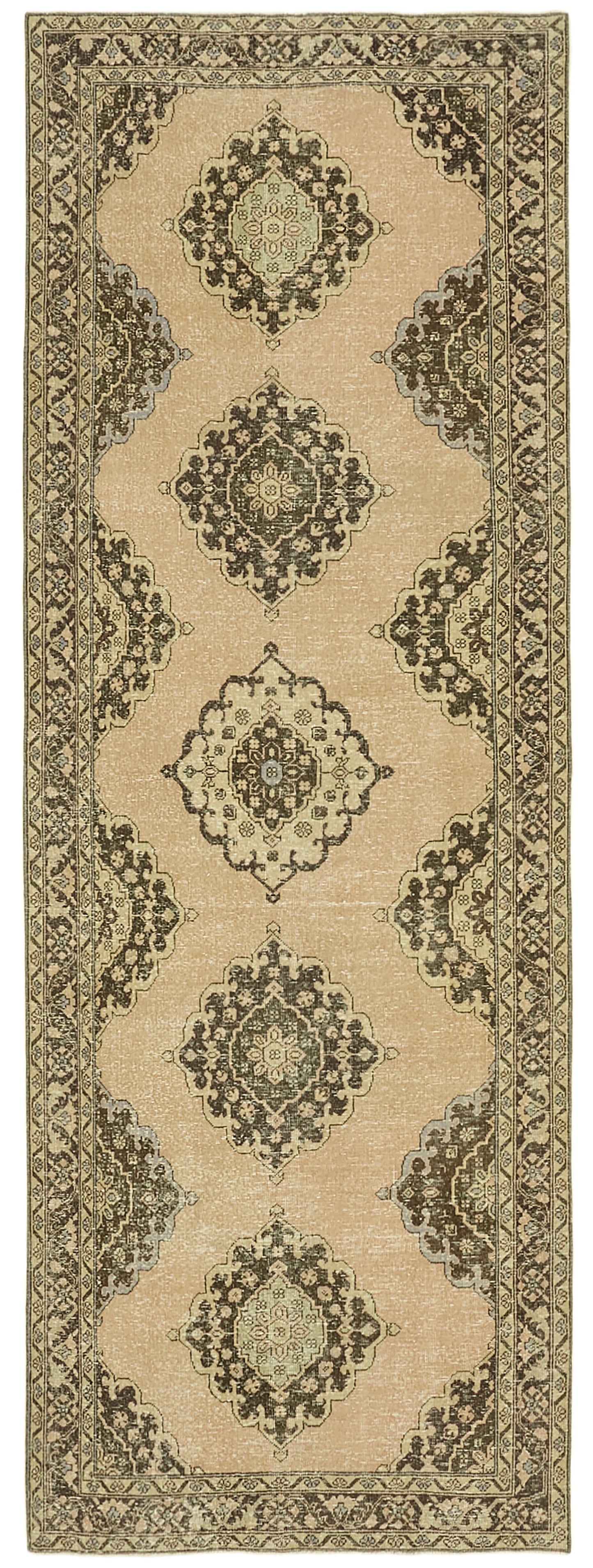 4x12 Beige Turkish Vintage Runner Rug - 39885