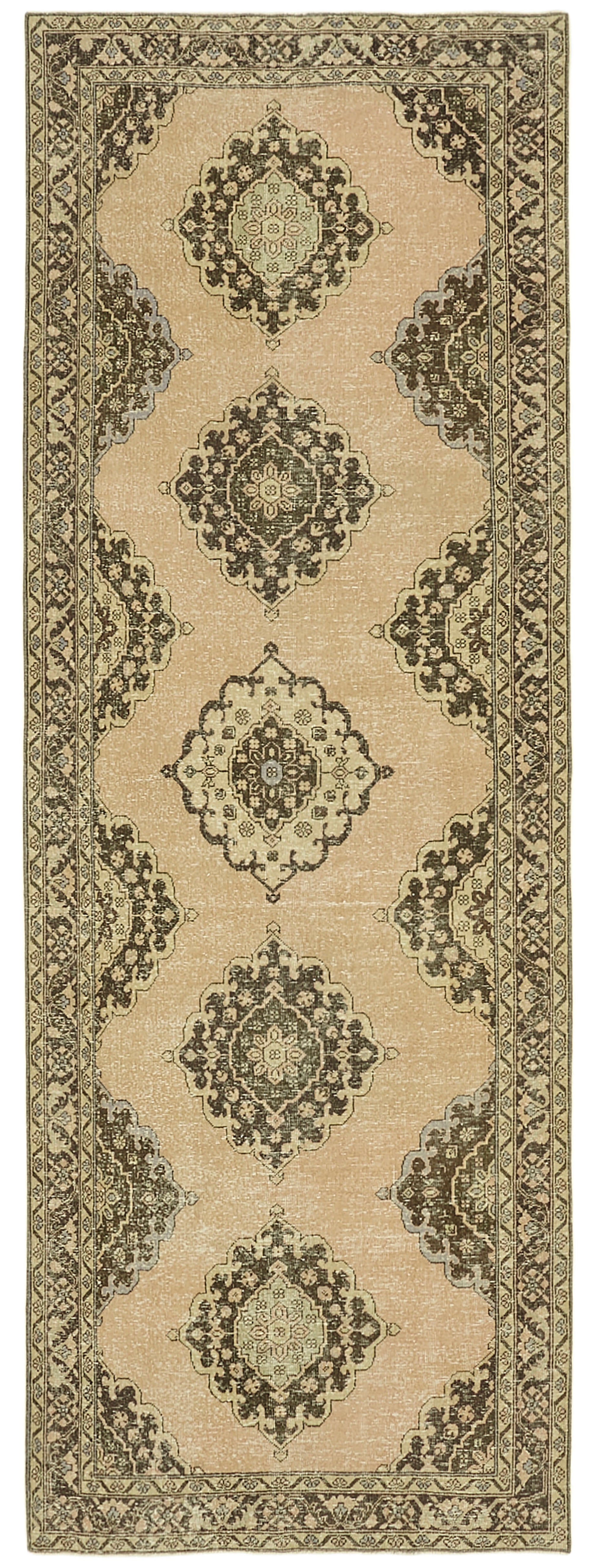 4x12 Beige Turkish Vintage Runner Rug - 39885