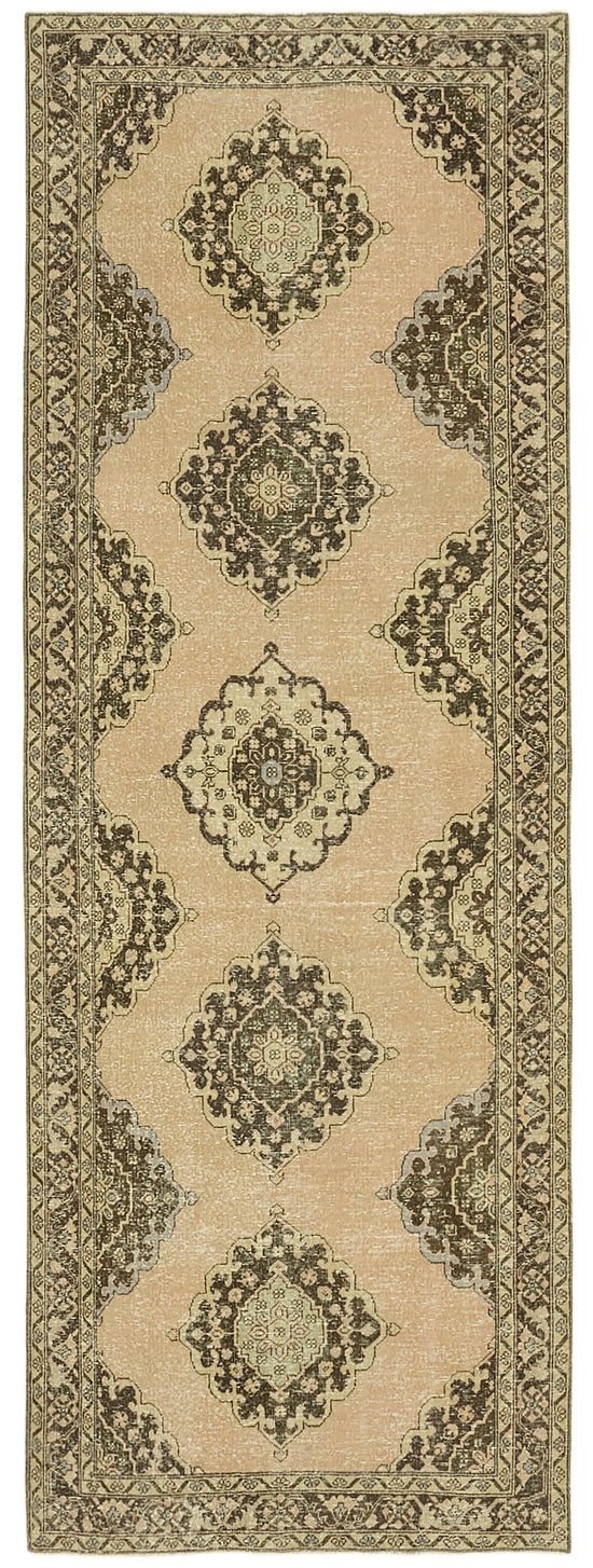 4x12 Beige Turkish Vintage Runner Rug - 39885