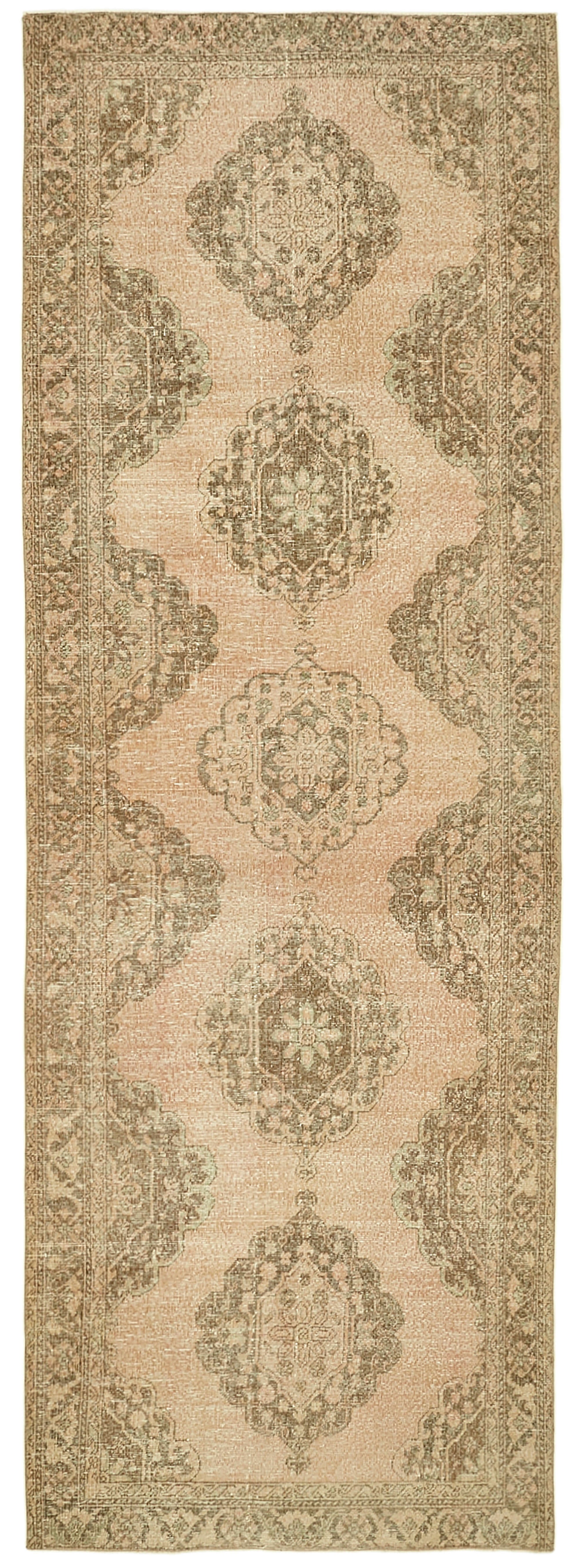 5x13 Beige Turkish Vintage Runner Rug - 39887