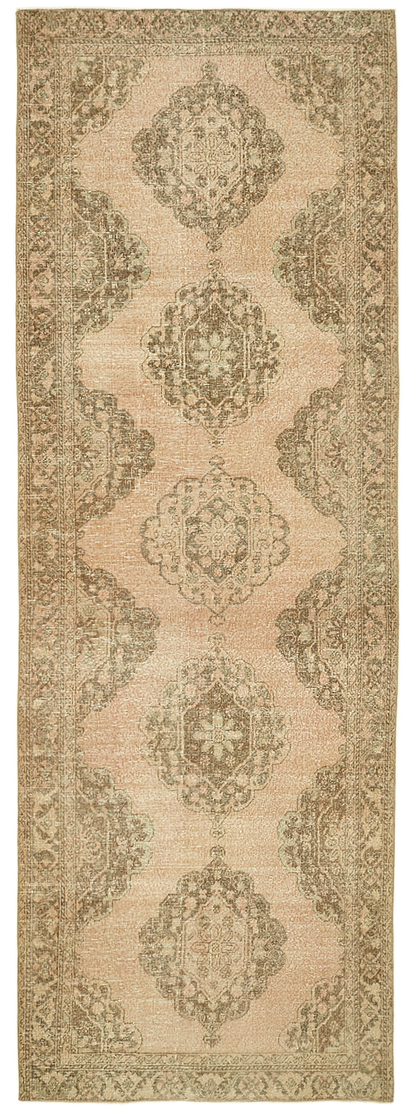 5x13 Beige Turkish Vintage Runner Rug - 39887