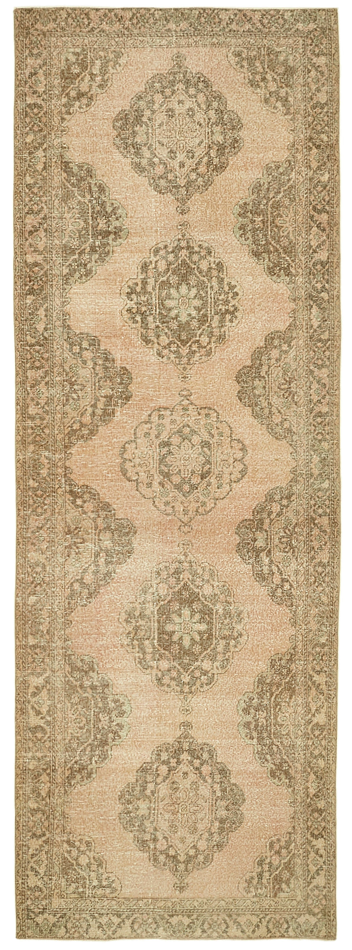 5x13 Beige Turkish Vintage Runner Rug - 39887