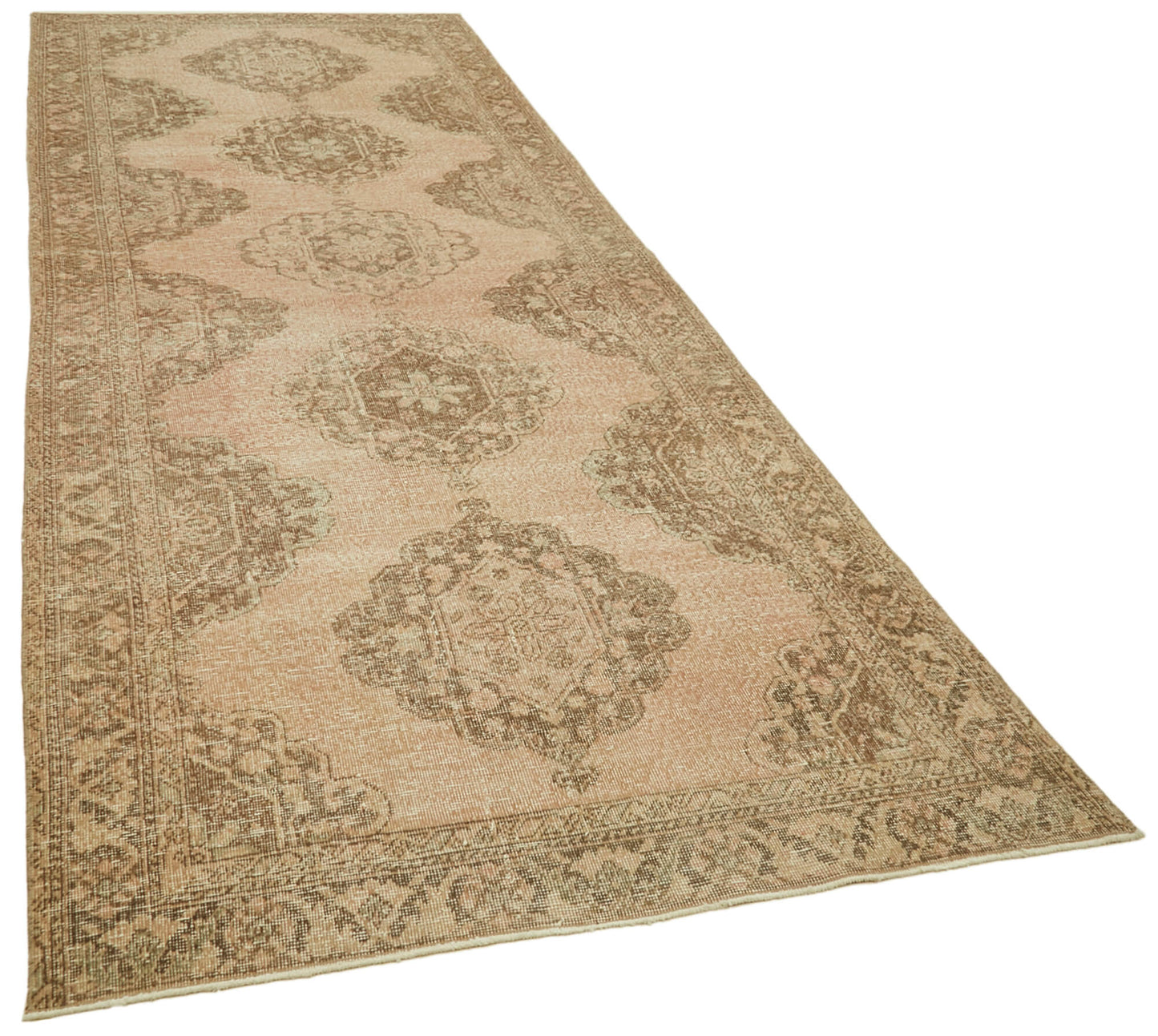 5x13 Beige Turkish Vintage Runner Rug - 39887