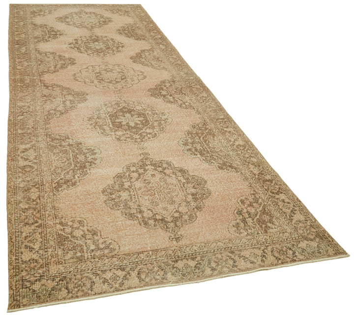 5x13 Beige Turkish Vintage Runner Rug - 39887