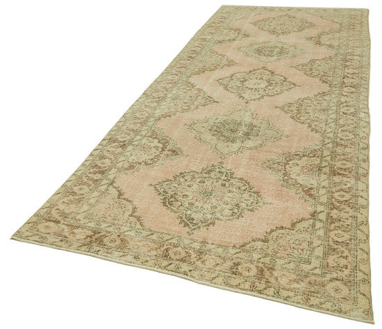 4x13 Beige Turkish Vintage Runner Rug - 39888