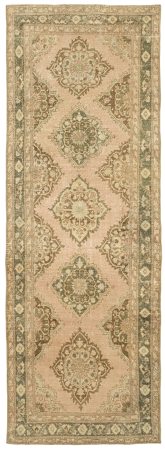 5x13 Beige Turkish Vintage Runner Rug - 39889