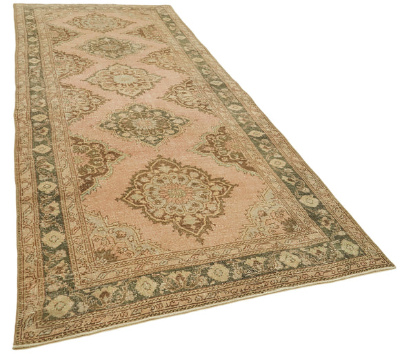 5x13 Beige Turkish Vintage Runner Rug - 39889