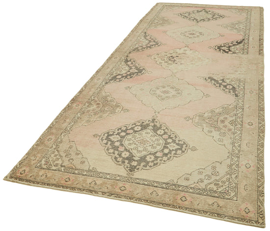 5x13 Beige Turkish Vintage Runner Rug - 39890