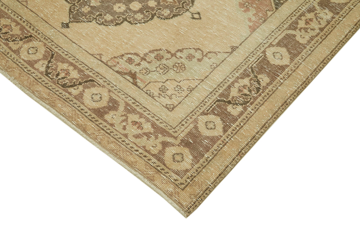 5x12 Beige Turkish Vintage Runner Rug - 39891