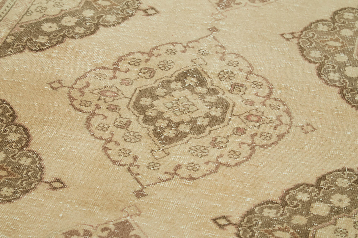 5x12 Beige Turkish Vintage Runner Rug - 39891