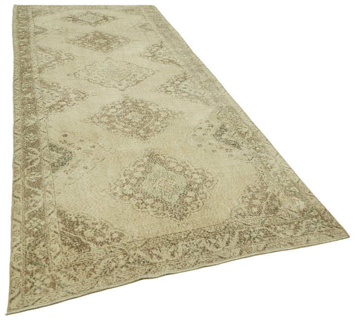 5x13 Beige Turkish Vintage Runner Rug - 39892