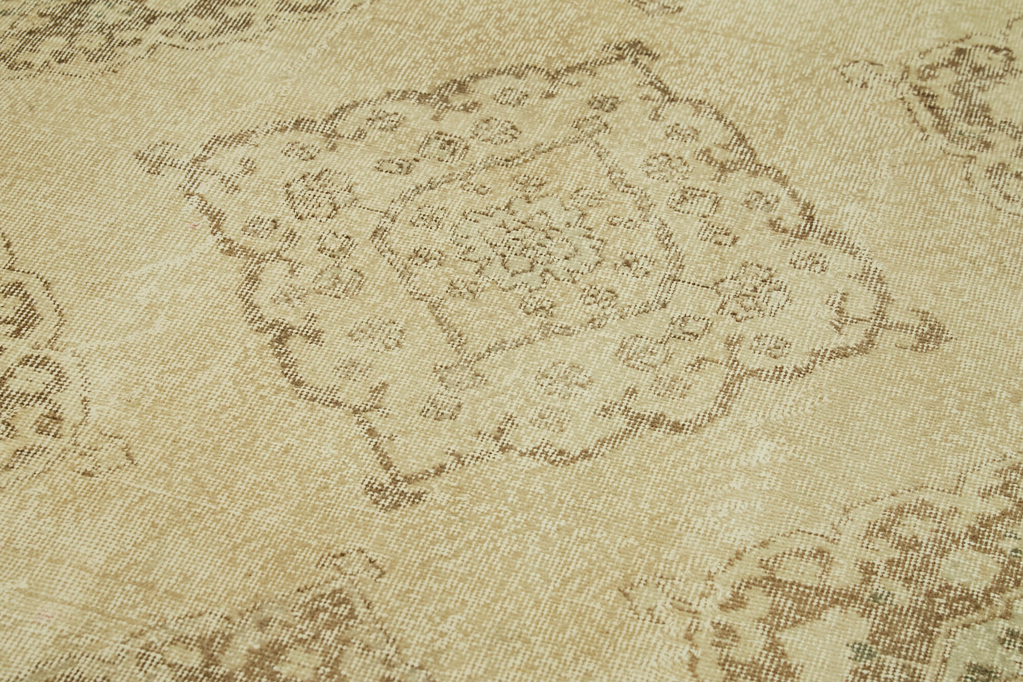 5x13 Beige Turkish Vintage Runner Rug - 39892