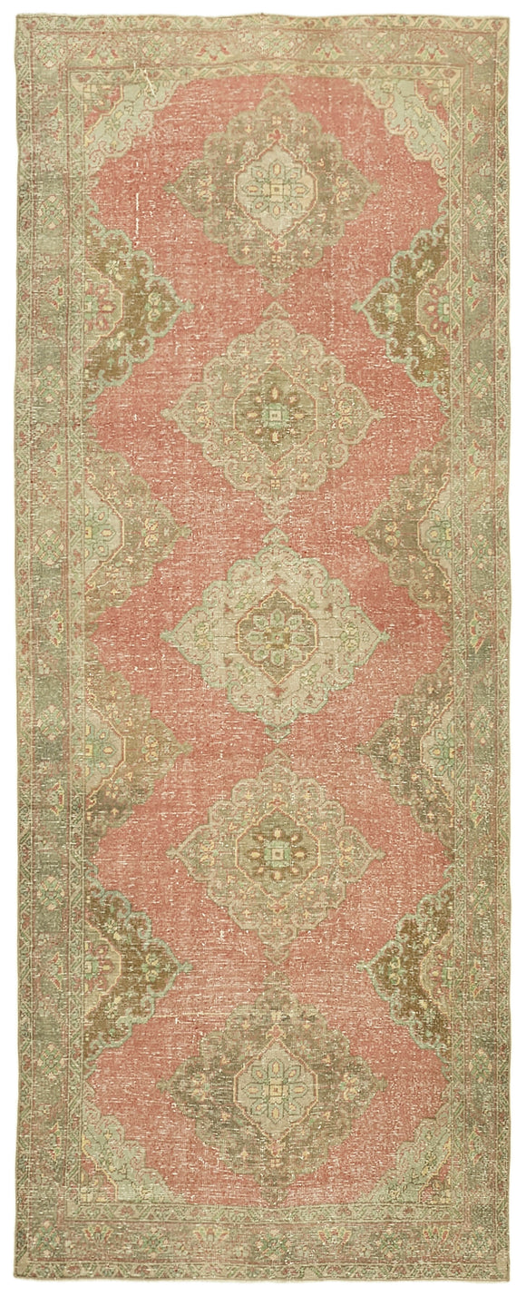 5x12 Beige Turkish Vintage Runner Rug - 39893