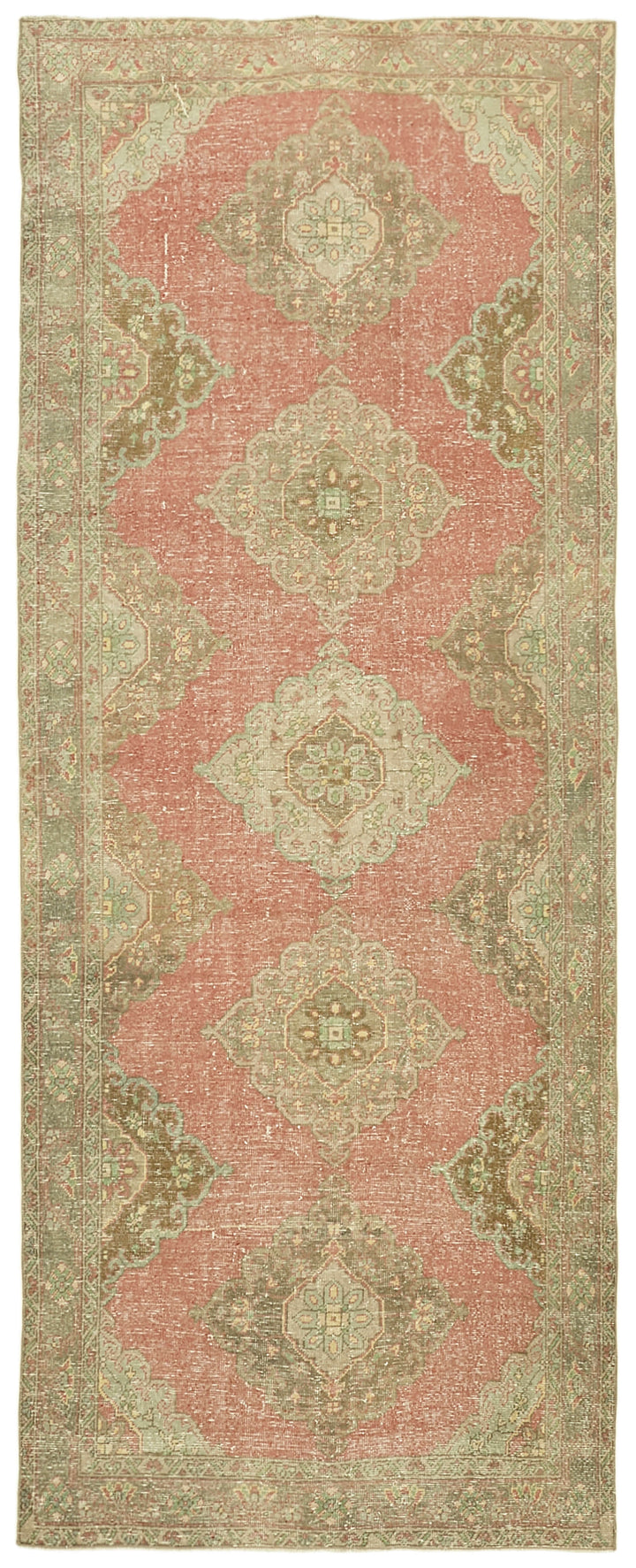 5x12 Beige Turkish Vintage Runner Rug - 39893