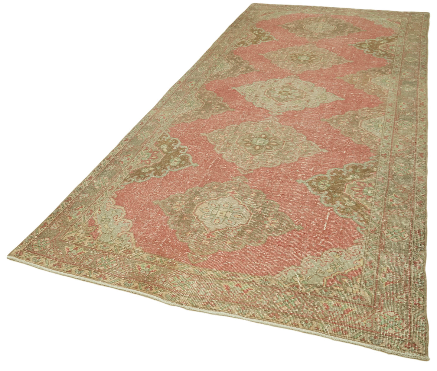 5x12 Beige Turkish Vintage Runner Rug - 39893