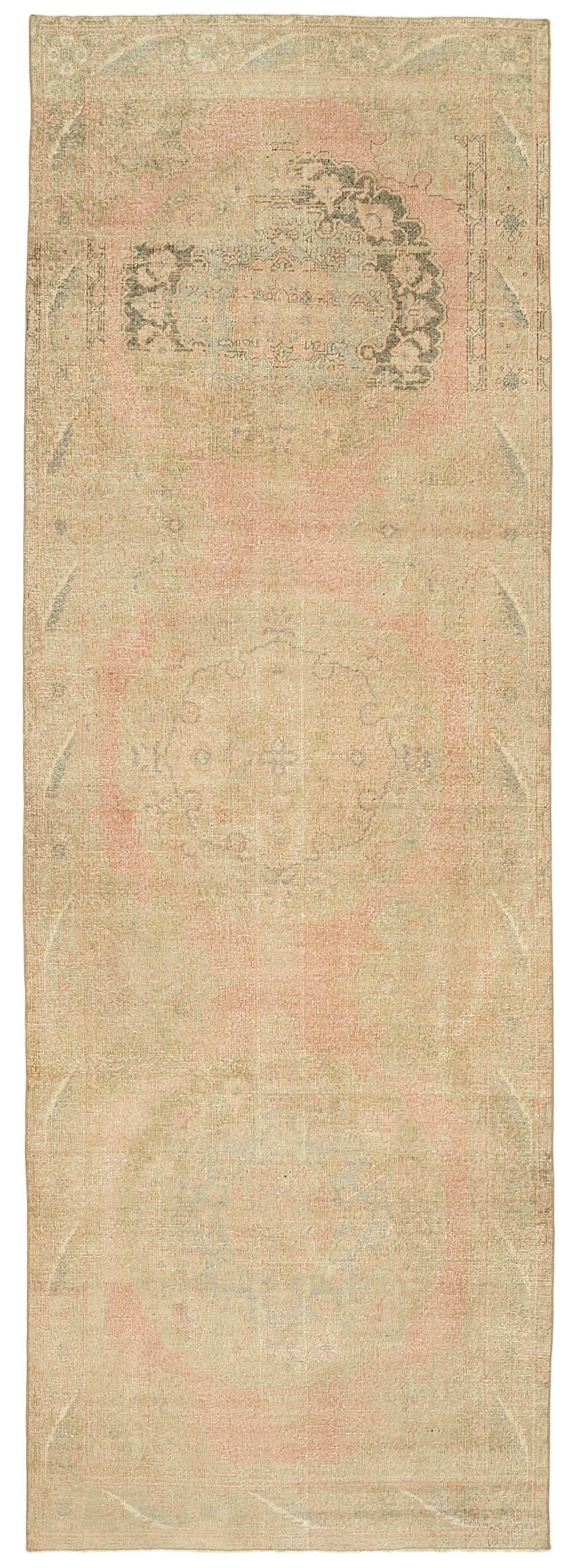 5x14 Beige Turkish Vintage Runner Rug - 39899