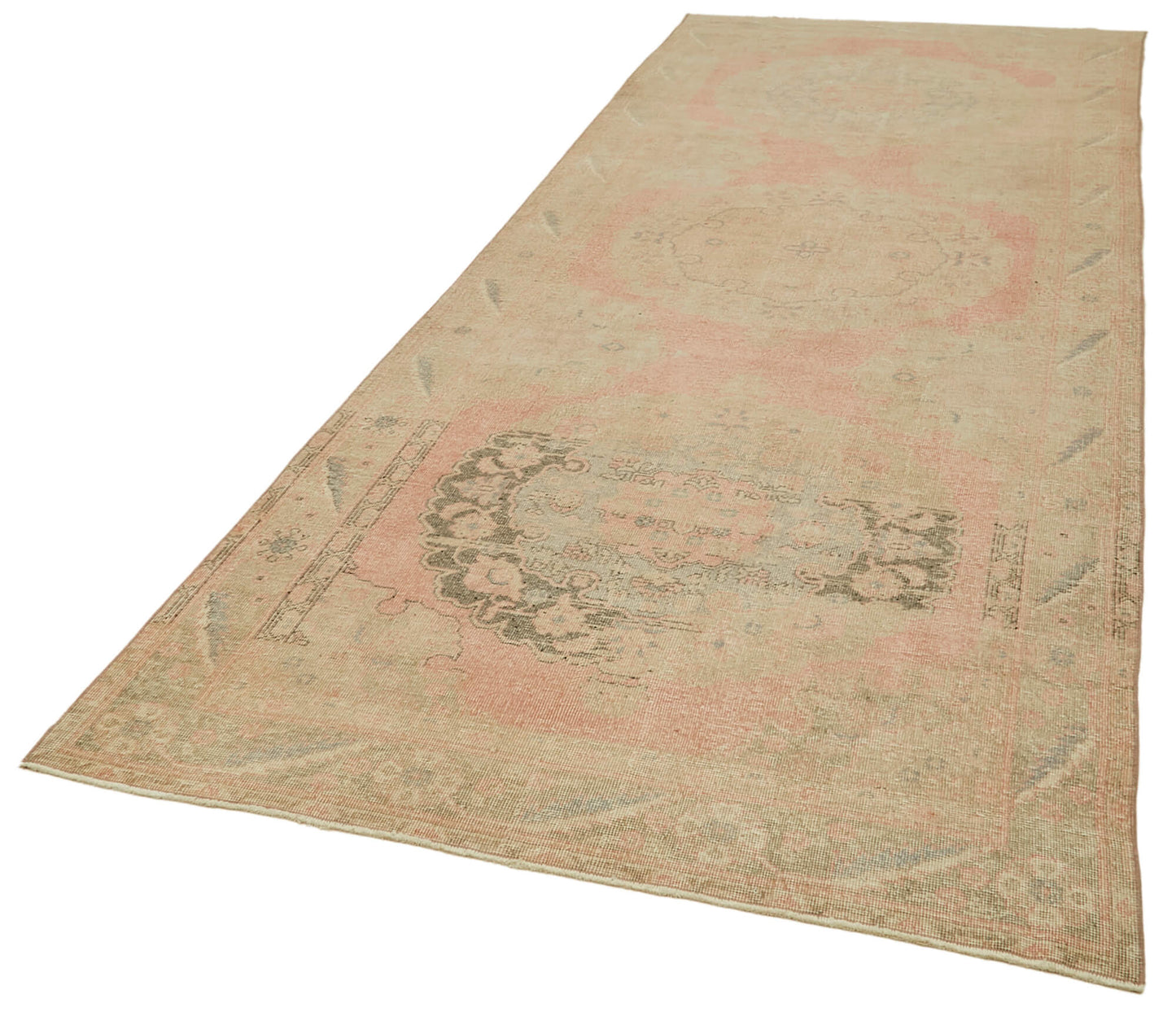 5x14 Beige Turkish Vintage Runner Rug - 39899