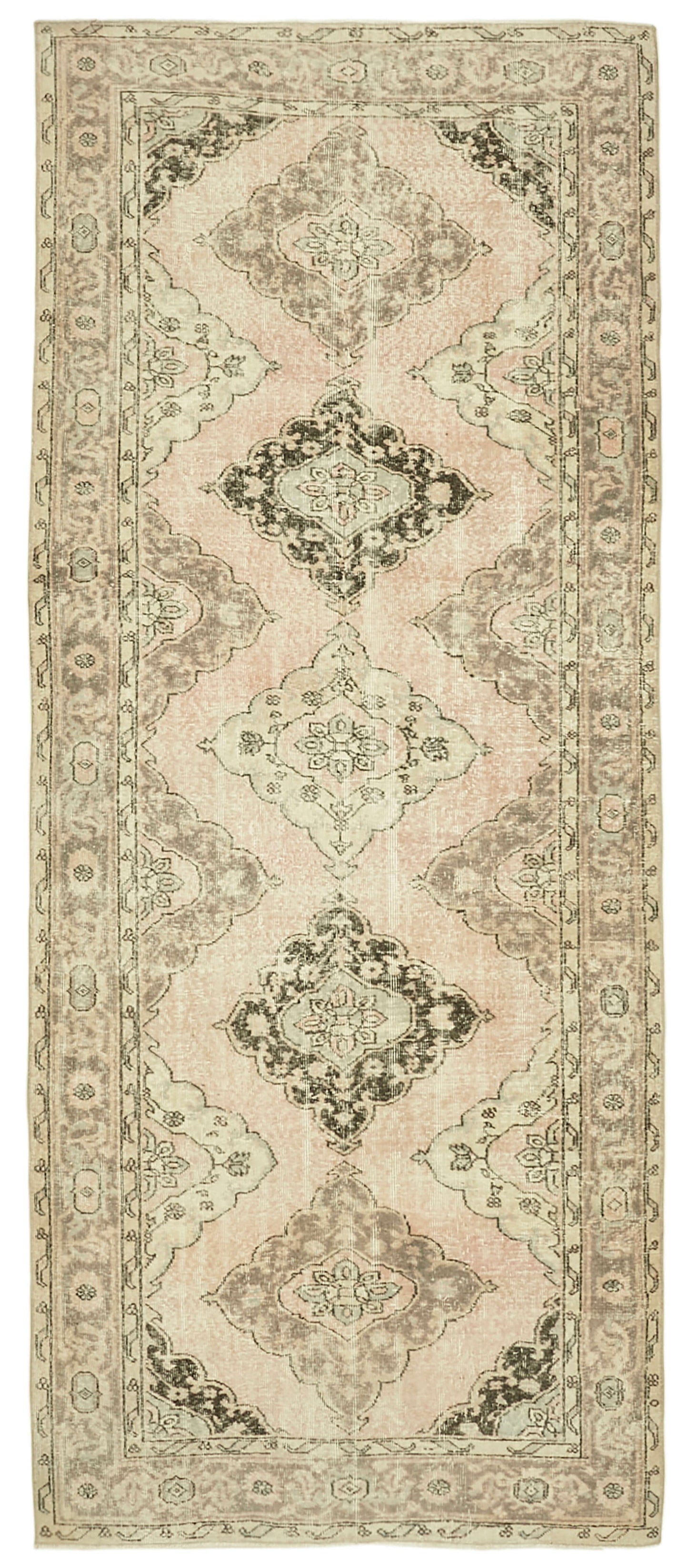 5x11 Beige Turkish Vintage Runner Rug - 39900