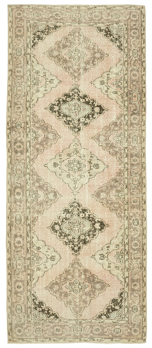5x11 Beige Turkish Vintage Runner Rug - 39900