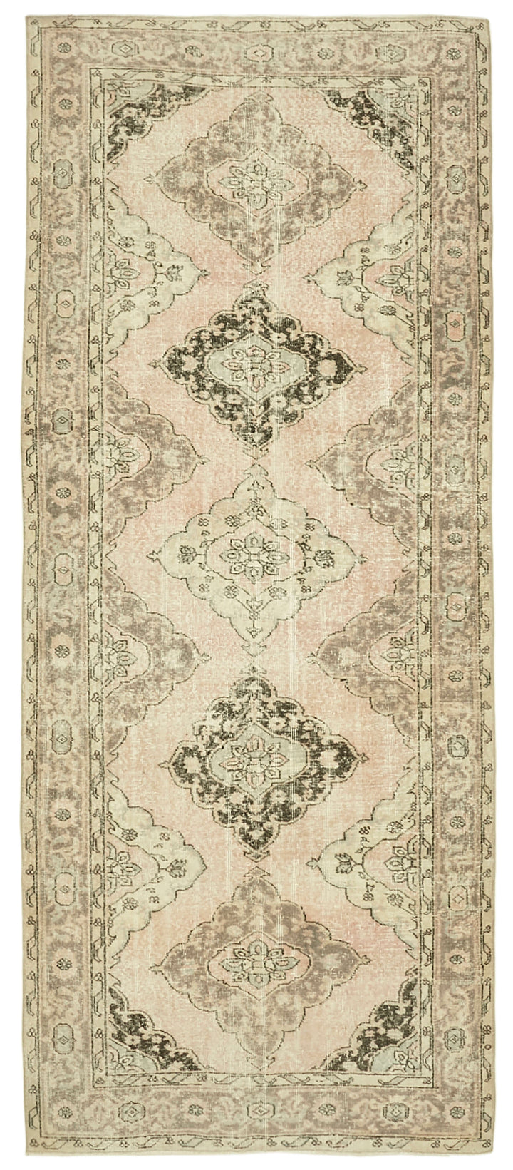 5x11 Beige Turkish Vintage Runner Rug - 39900
