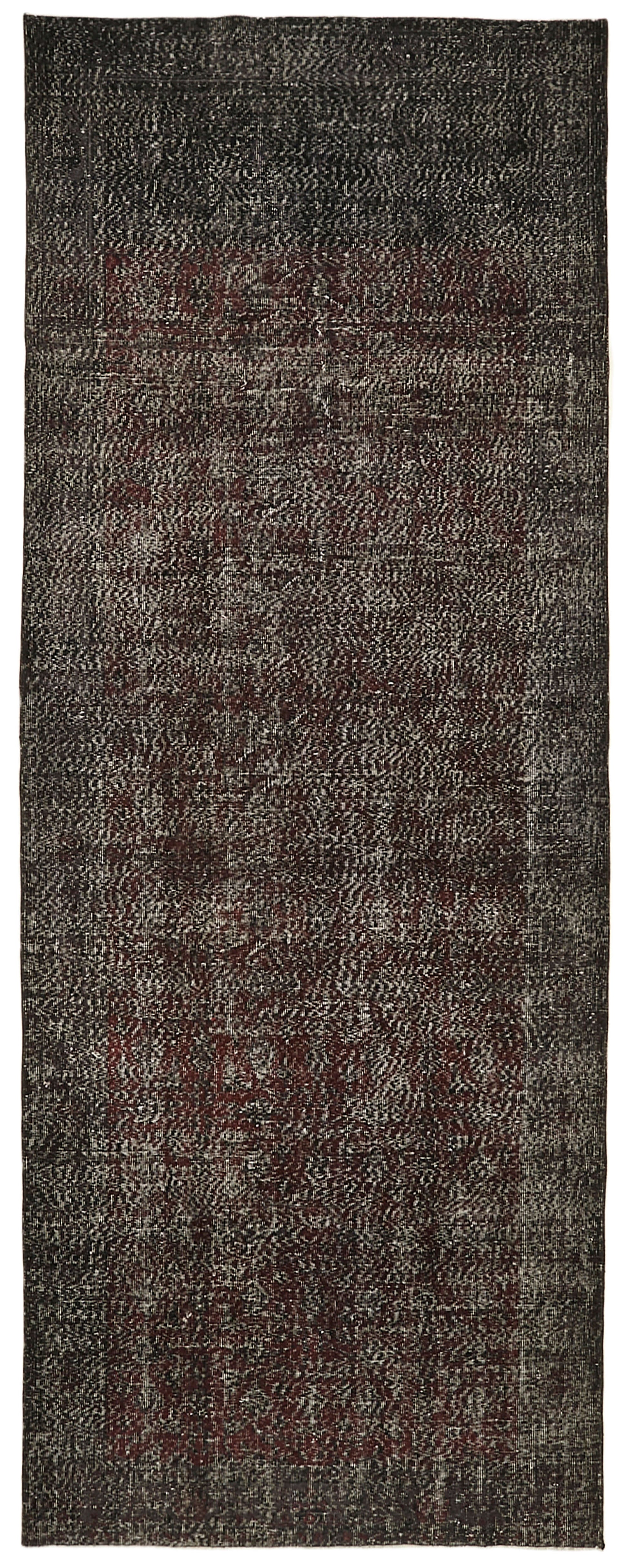 5x12 Black Turkish Over Dyed Runner Rug - 39901